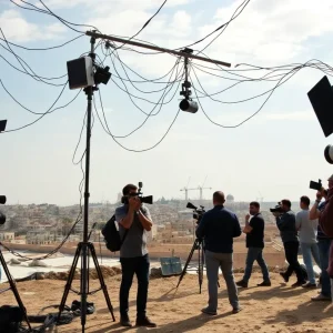 Behind-the-scenes of documentary production about Gaza