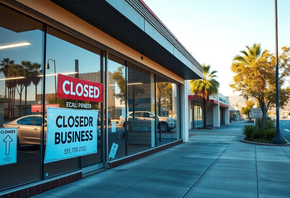 Closed Bed Bath & Beyond storefront in California
