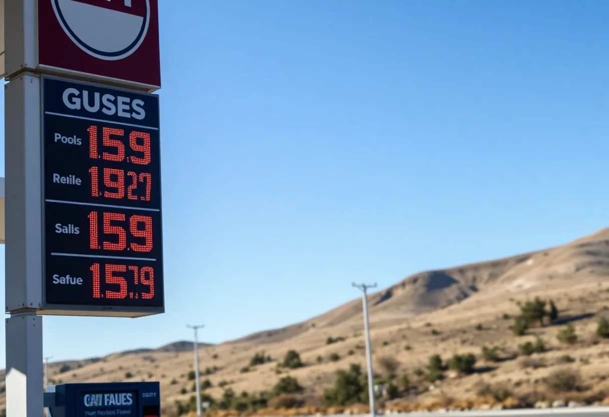 Gas station sign displaying high gas prices in California