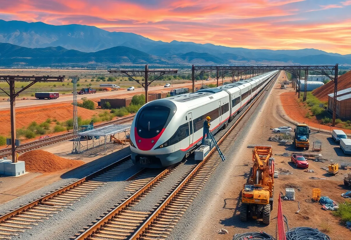 Construction site of California High-Speed Rail