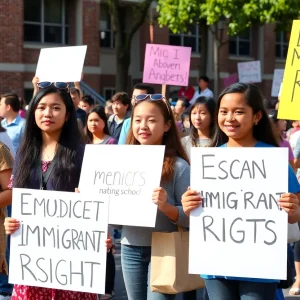 Rally for immigrant family protections in Los Angeles