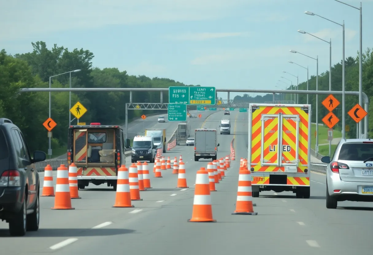 Active construction zones on Missouri highways