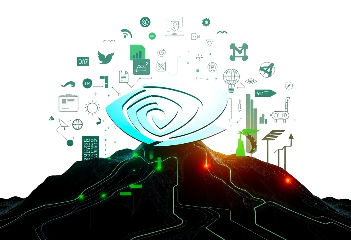 Abstract image symbolizing Nvidia's earnings report and AI growth