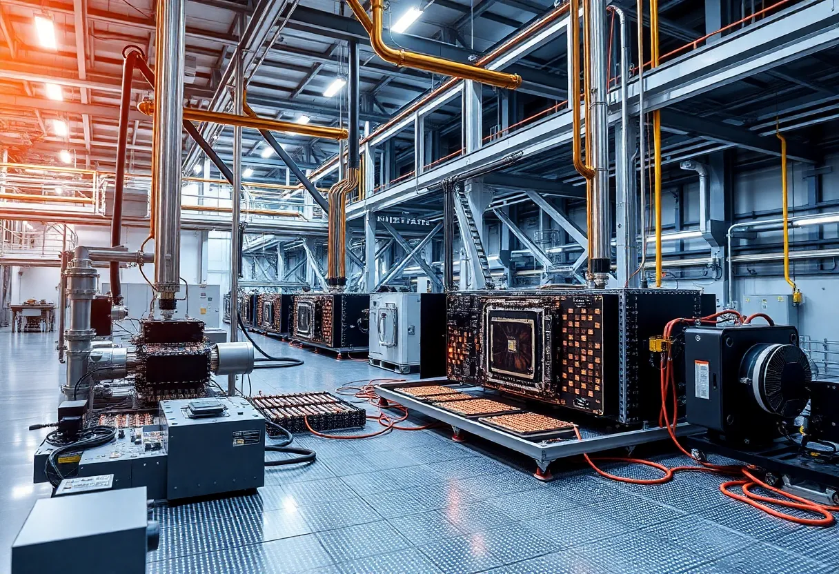 Semiconductor manufacturing technology illustrating innovation.