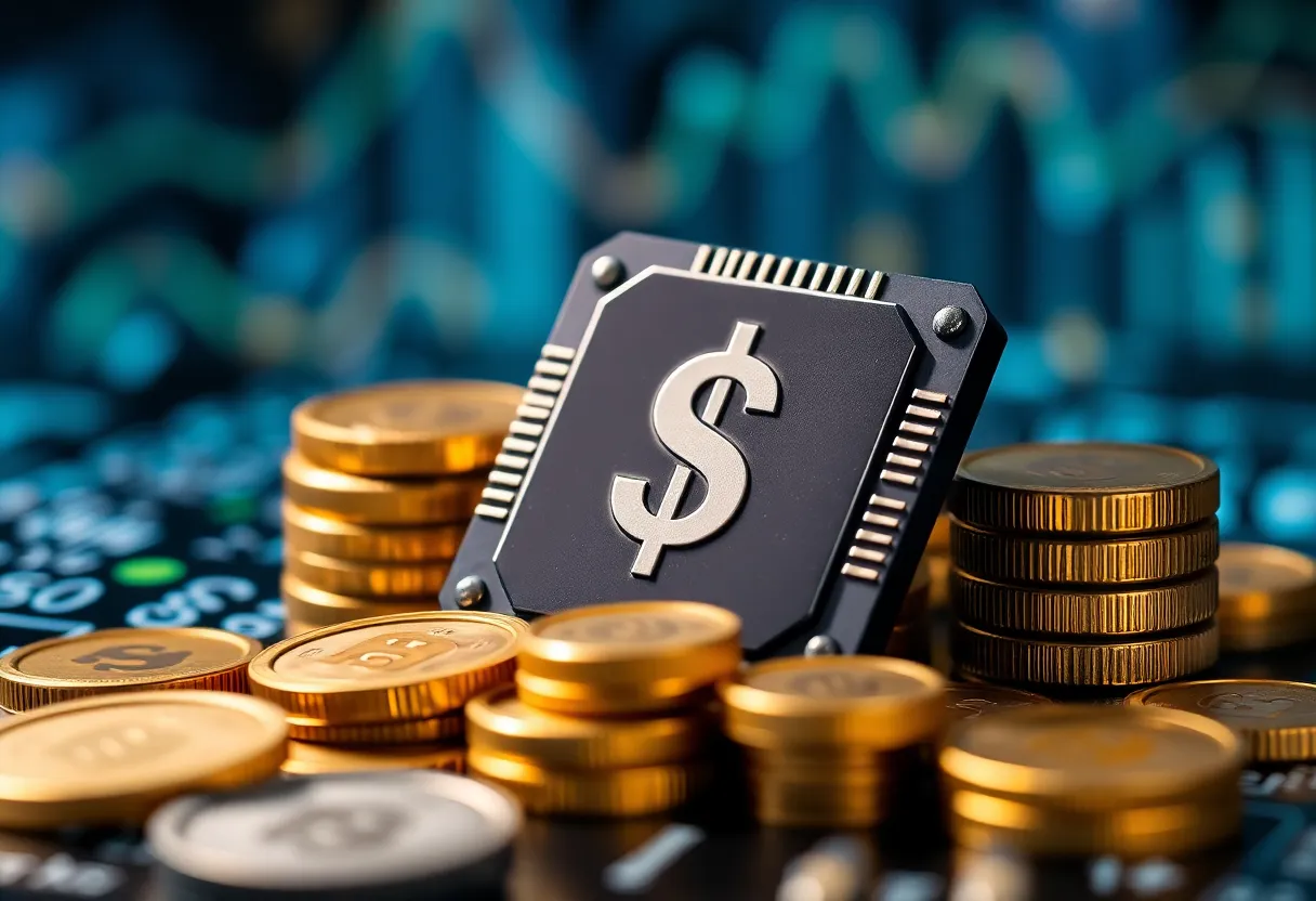 Concept image of semiconductor investment.