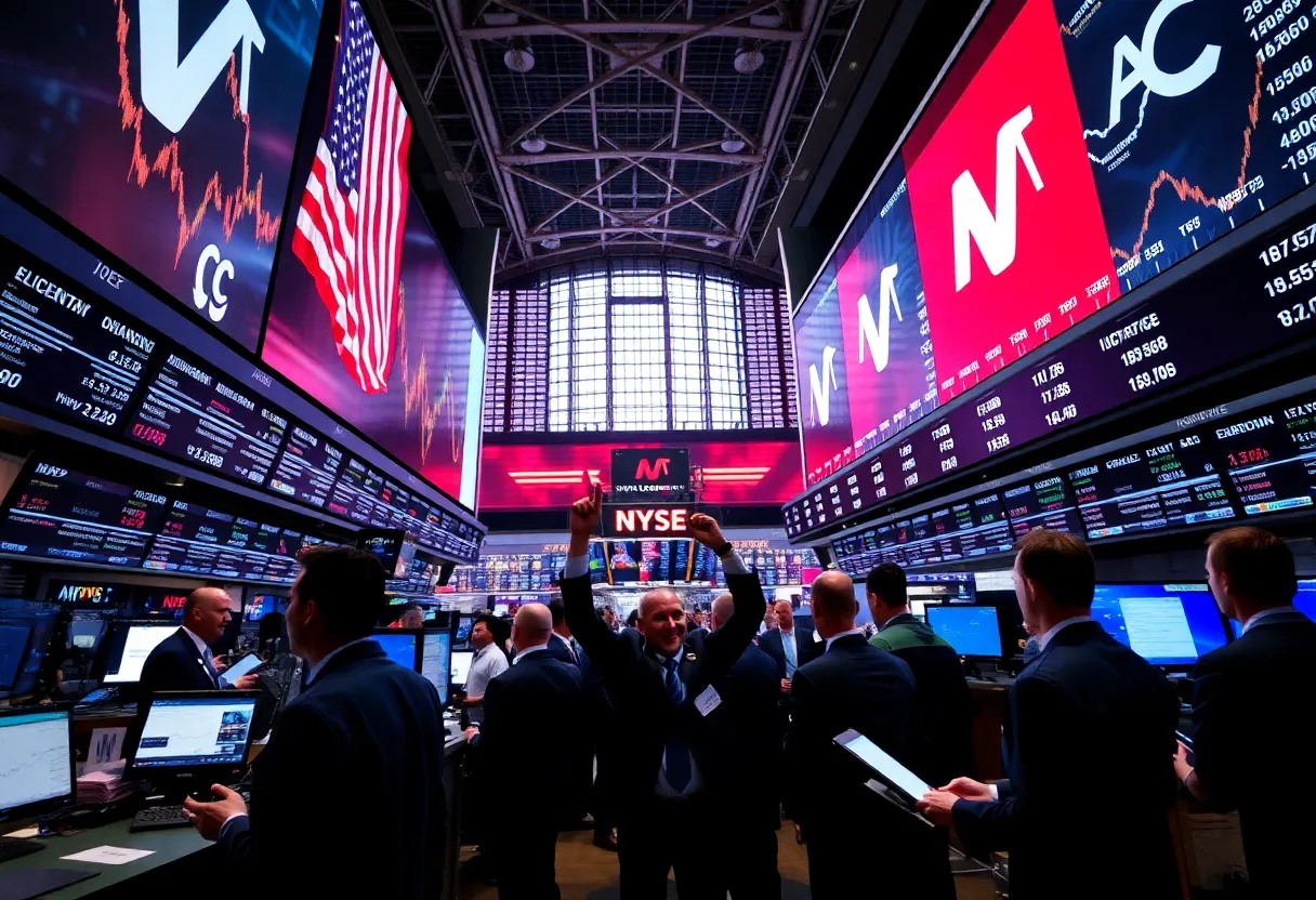 Traders celebrating a stock market rally