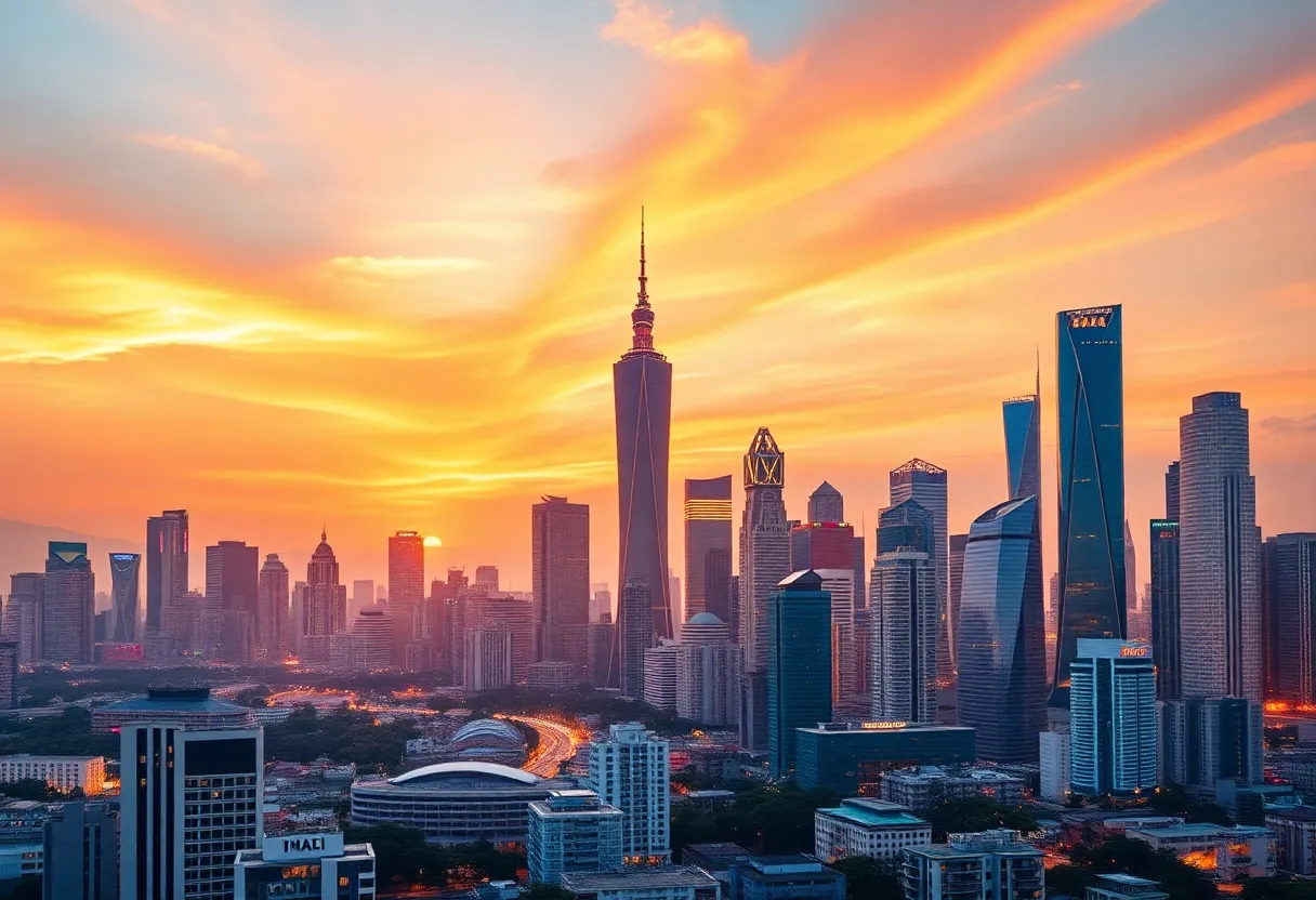 Skyline of Asia-Pacific cities representing market growth and optimism