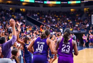 Basketball game between the Atlanta Dream and Los Angeles Sparks
