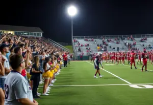 Exciting action from a high school football game in California