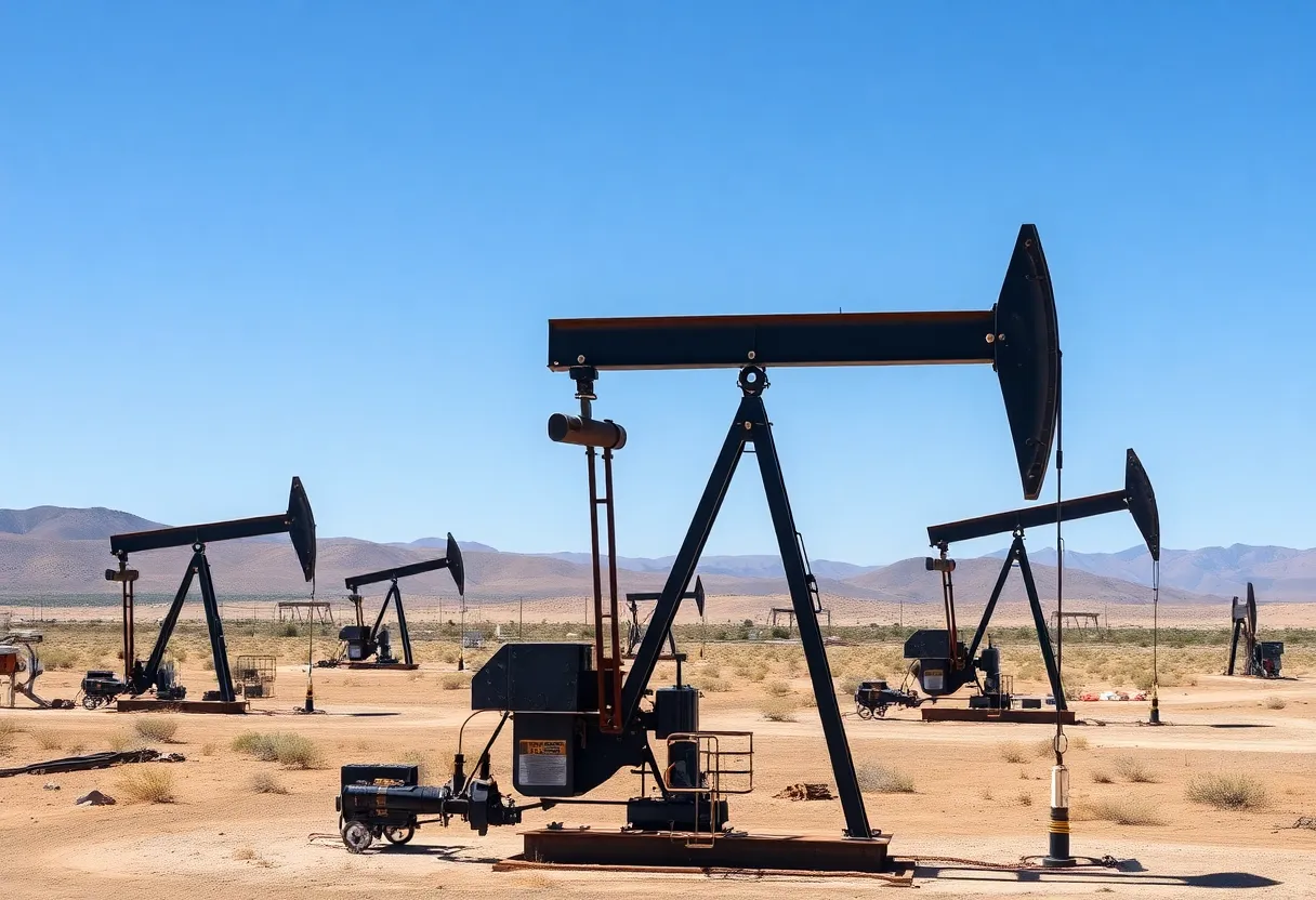Oil wells in Kern County, California