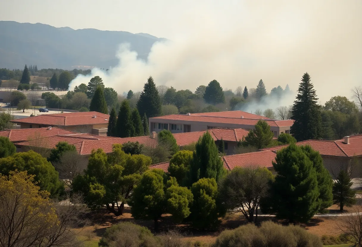 California school with fire safety measures in place
