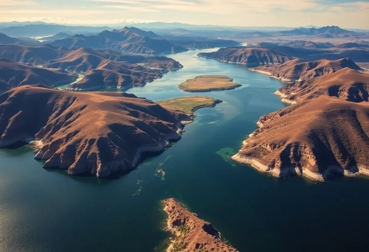 Landscape illustrating water resources in California.
