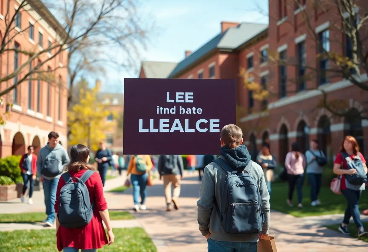 A scenic view of a college campus symbolizing diversity and reflection