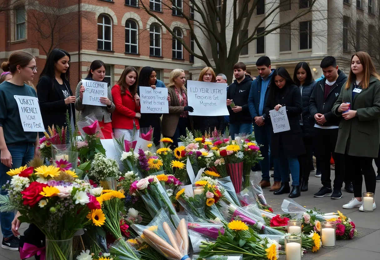 Memorial tribute for a conservative activist on campus