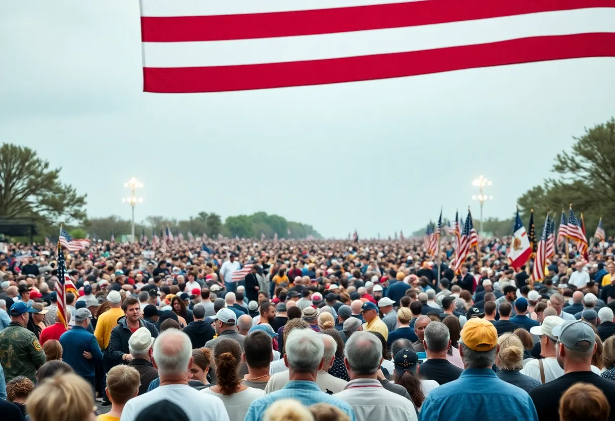 Crowd gathered at Charlie Kirk memorial service in Arizona