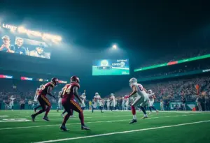 Eagles players celebrating during comeback victory against Rams