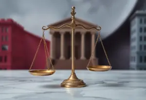 Abstract image representing a federal court ruling on military deployment