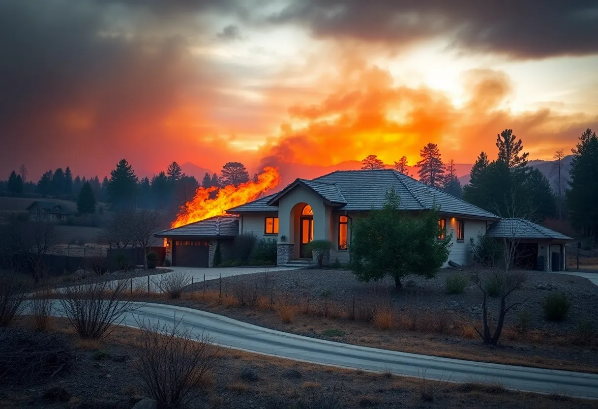 Fireproof home prepared for wildfires in California