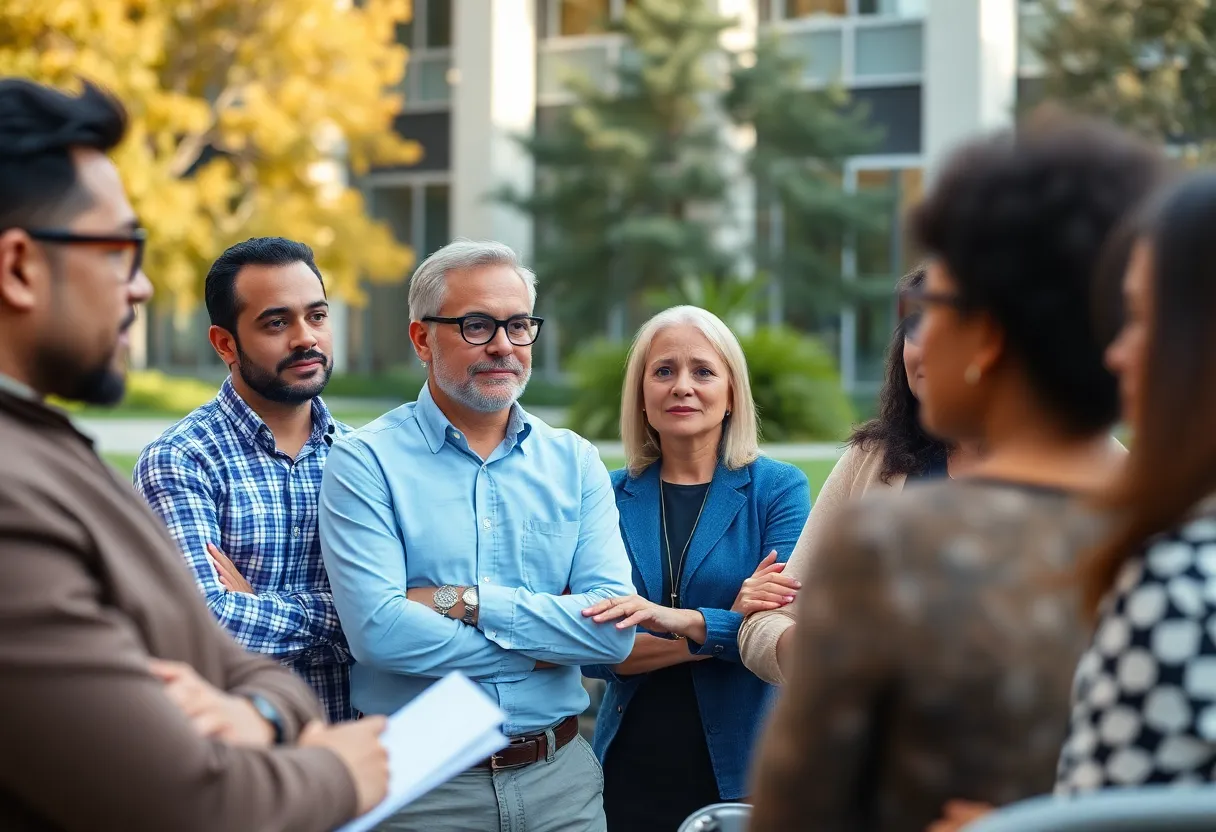 Diverse higher education leaders in a seminar