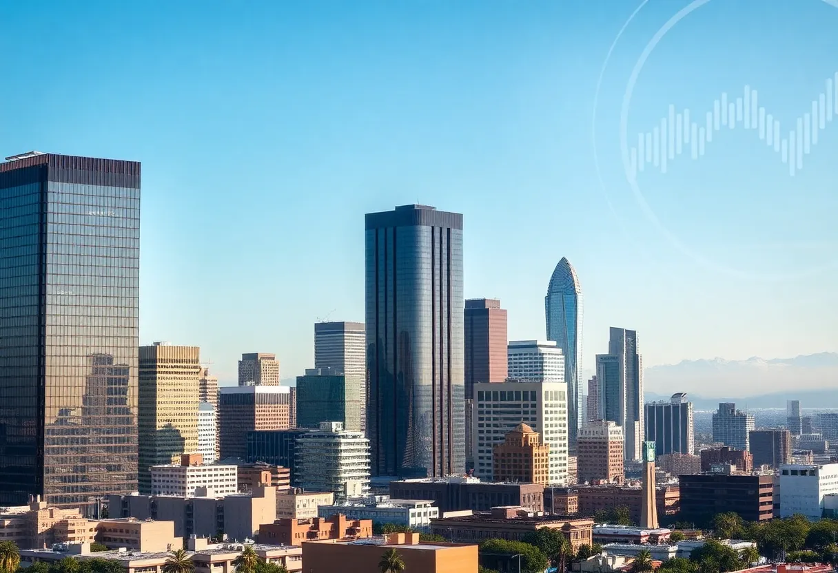 Los Angeles skyline reflecting the corporate finance landscape