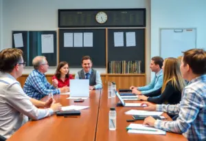 Los Angeles Board of Education meeting discussing superintendent contract.