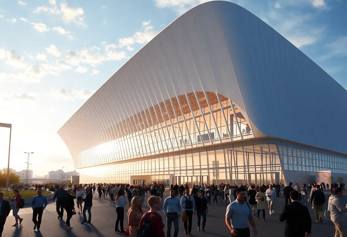 Architectural rendering of the Los Angeles Convention Center expansion