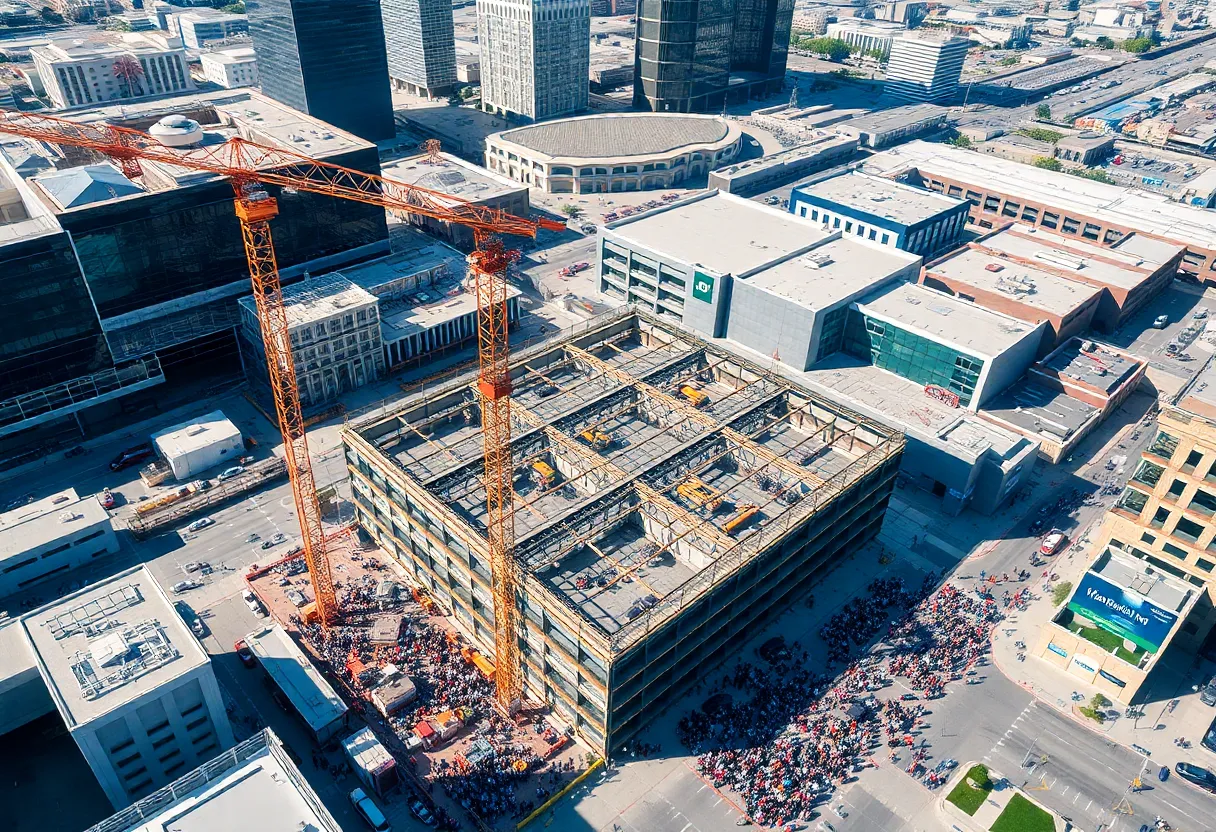 Construction of the Los Angeles Convention Center Expansion