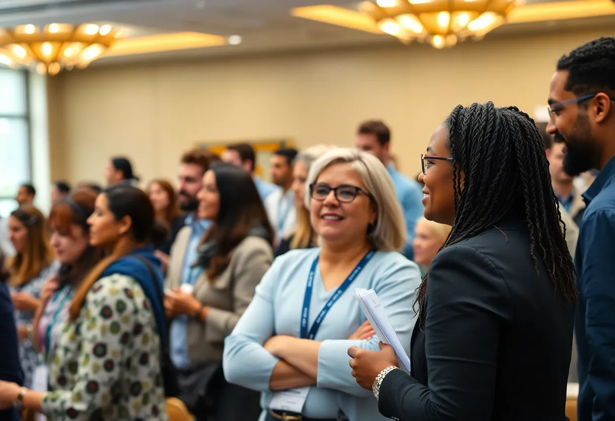 Professionals networking at health events in Los Angeles