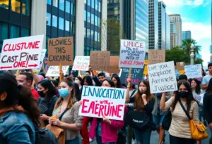Community protests in Los Angeles against immigration enforcement