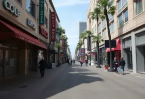 Empty Hollywood Boulevard reflecting tourism decline in Los Angeles