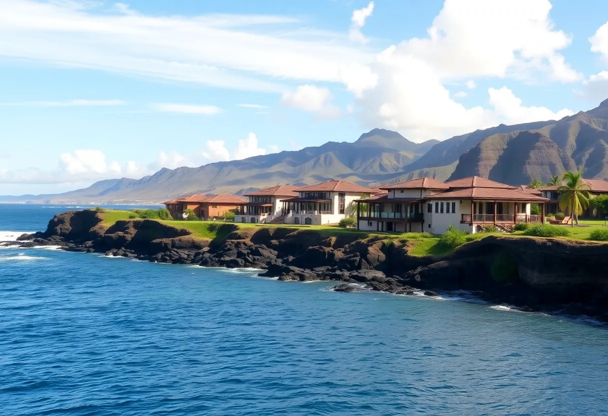 Scenic view of a luxury real estate project on Hawaii's Hapuna Coast