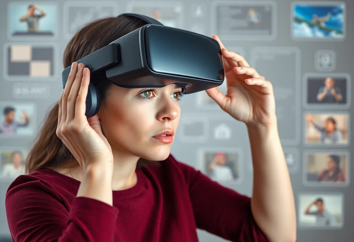 Parent expressing concern over child safety while using a virtual reality headset