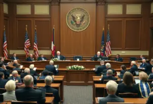 Legislative meeting discussing memorial day proposal