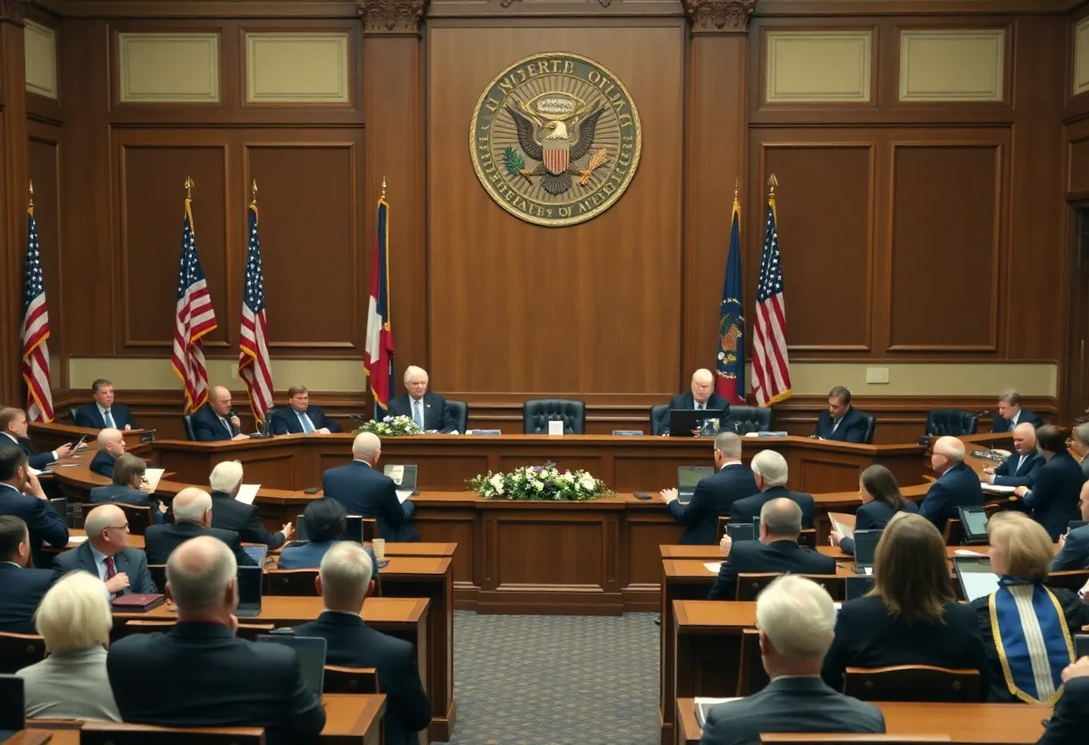 Legislative meeting discussing memorial day proposal
