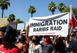 Protests in Southern California against immigration raids