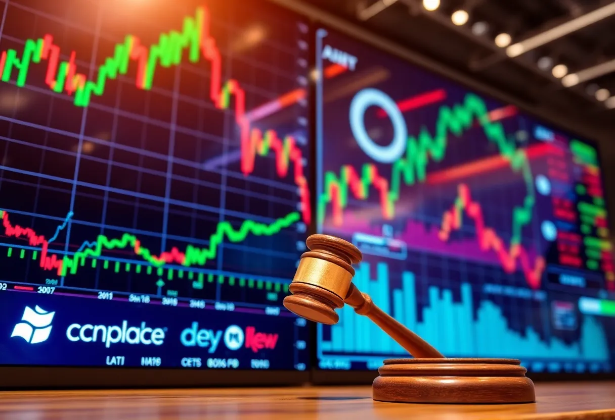 Visual representation of tech stocks growth in a positive market environment