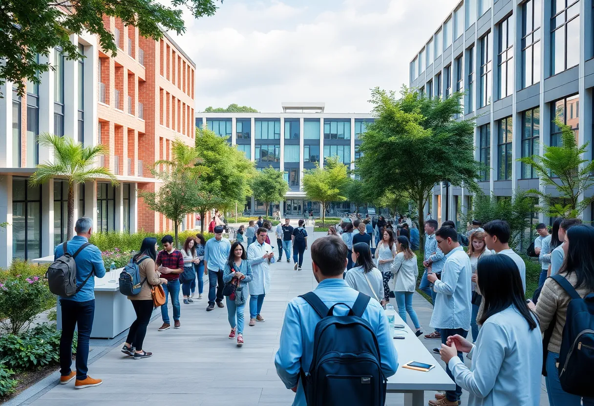 Students engaged in research activities at UCLA campus