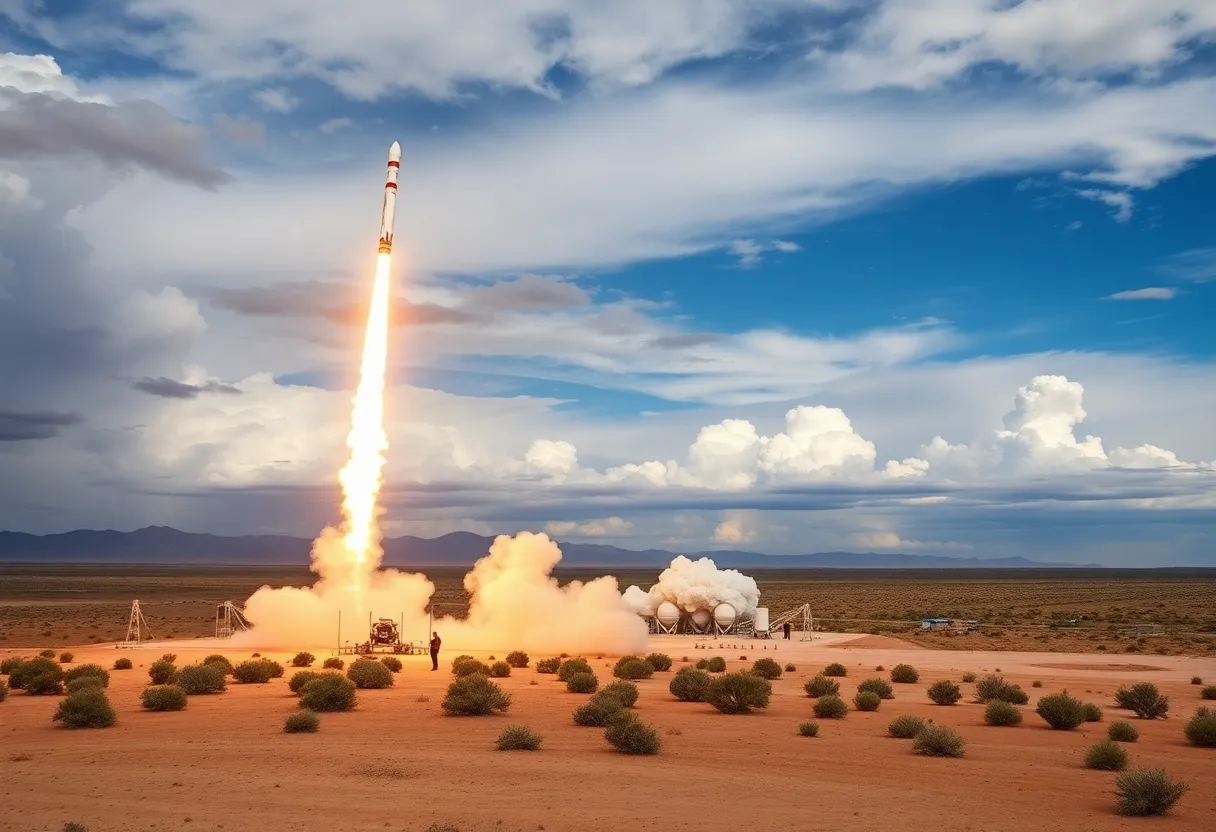 USC Aftershock II rocket soaring through the sky after launch