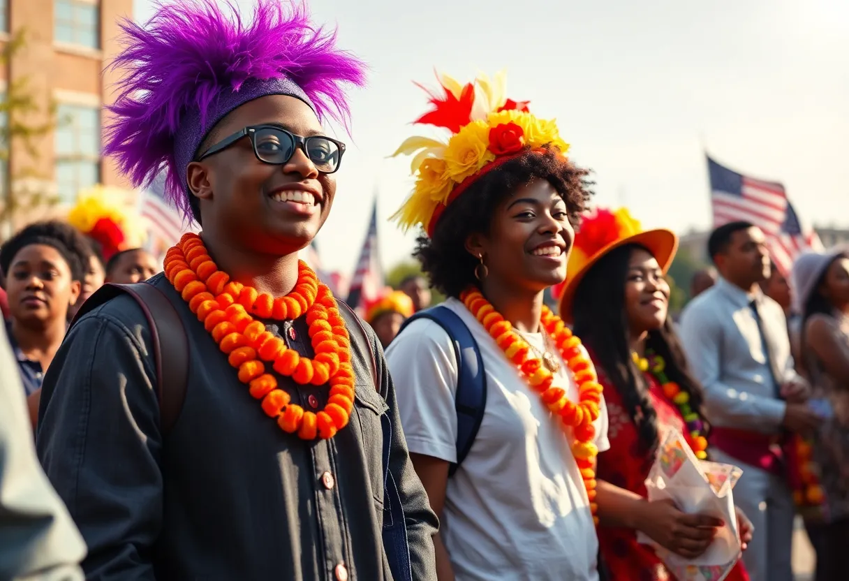 Students at HBCU homecoming celebrations showing mixed reactions to Blexit tour.