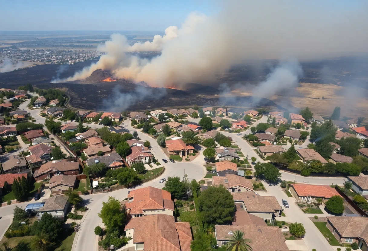 California neighborhood affected by wildfires