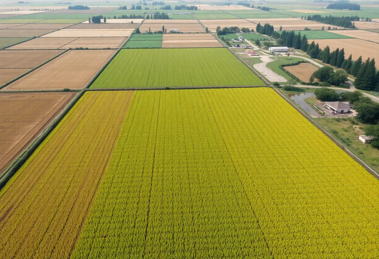 California rice fields impacted by drought