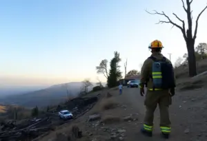 California landscape showing fire recovery efforts after wildfires