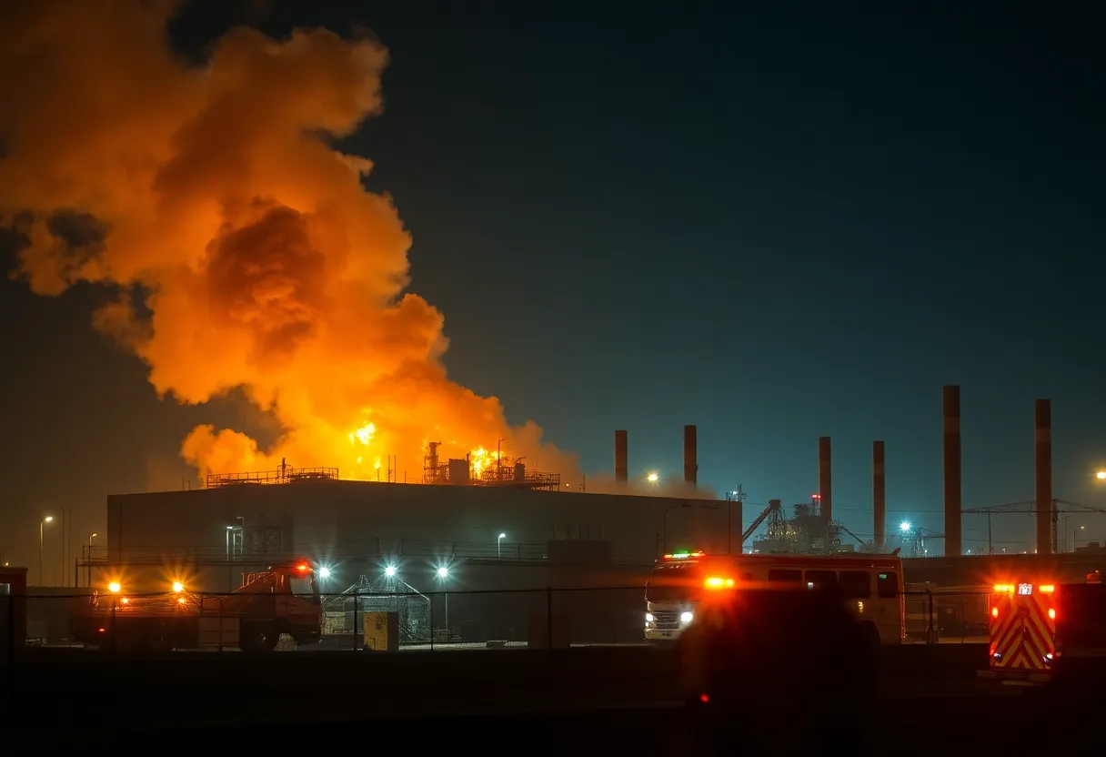 Fire at Chevron oil refinery in El Segundo