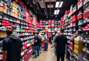 Interior view of Coolkicks store showcasing various sneakers