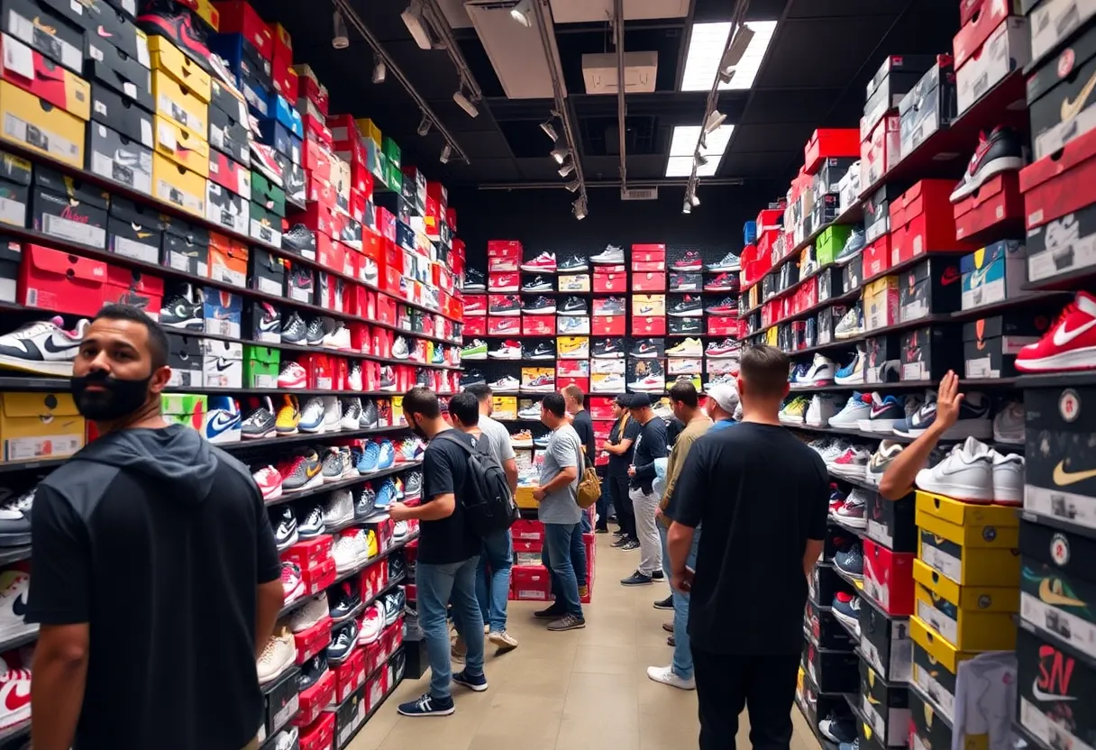 Interior view of Coolkicks store showcasing various sneakers