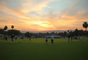 Golf tournament celebration at Rancho Park Golf Course