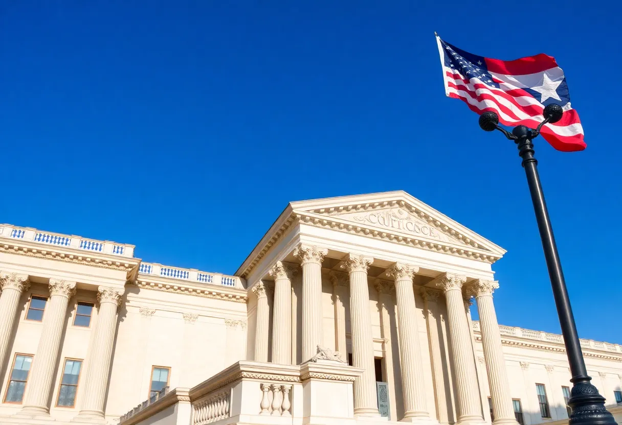 Courthouse representing the ruling on California's SB 399