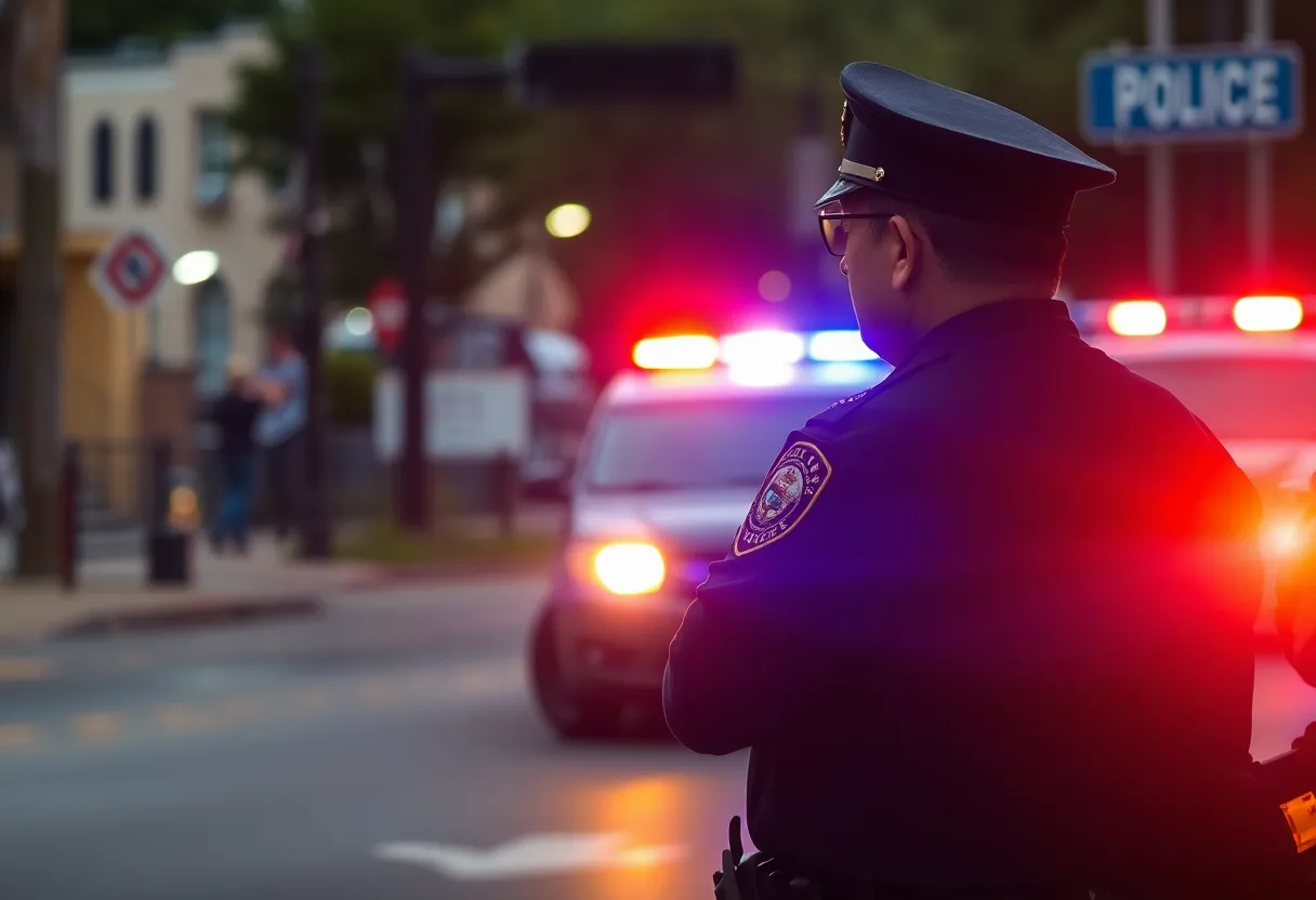 Law enforcement scene in Upland, California