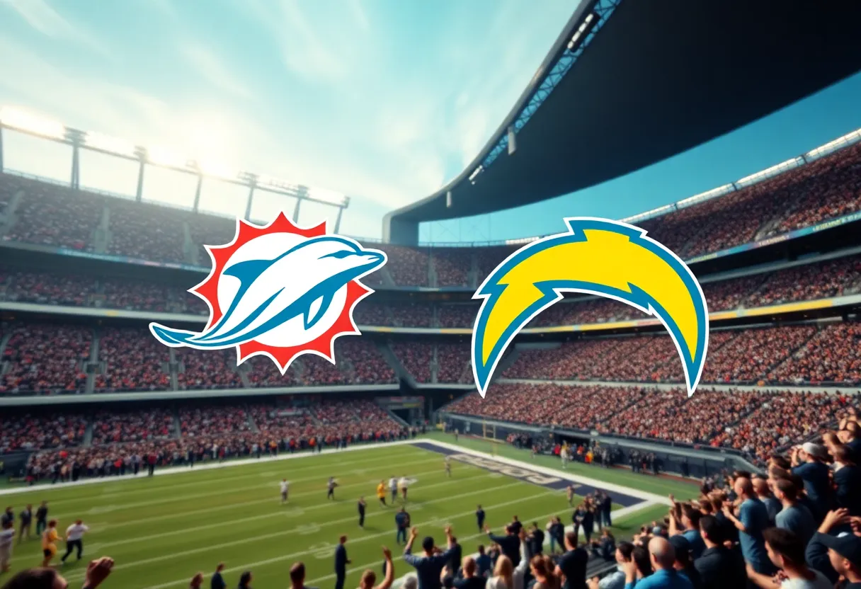 Fans at Hard Rock Stadium for Dolphins vs Chargers matchup