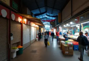 Closed stalls at El Mercadito due to ICE raids impact